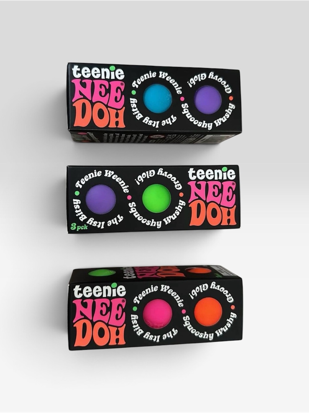 Authentic Teenie Nee Doh 3-Pack Toy Squishy